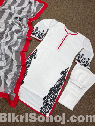 Maslin Cotton Dress With Duptta ( Boishakhi Offer)